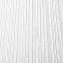 HOMCOM Modern Steel Floor Lamp with Pleated Fabric Lampshade Floor Switch, Home Style Standing Light for Living Room, Bedroom, Office, White and Silver Office