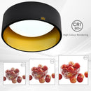 HOMCOM LED Ceiling Light Modern Ceiling Lamp 22W 1500 Lumen Cold White Light Mount Ceiling Lamp for Living Room Bedroom Kitchen Hallway Home Office