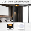 HOMCOM LED Ceiling Light Modern Ceiling Lamp 22W 1500 Lumen Cold White Light Mount Ceiling Lamp for Living Room Bedroom Kitchen Hallway Home Office
