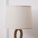 HOMCOM Farmhouse Table Lamp with Rope Base - Light Grey