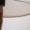 HOMCOM Farmhouse Table Lamp with Rope Base - Light Grey