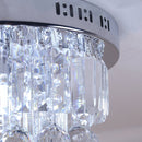 HOMCOM Round Crystal Lamp Chandelier Ceiling Mount Fixture For Living Room Dining Room Hallway Modern (7 Light)