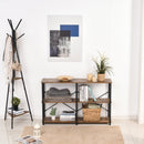 Particle Board 3-Tier Shelving Unit Brown