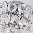 HOMCOM Crystal Ceiling Lamp Chandelier Hallway Flush Mount Pendant 3 Light ?30cm Silver