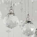HOMCOM Crystal Chandelier, Spiral Rain Drop-Silver/Crystal