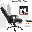 Vinsetto PU Leather Chair For Office Gaming Chair For Racing Massage Chair Electric Padded Height Angle Adjustable 5 Wheels w/Remote Comfort Masseuse Relaxation Swivel Ergonomic Black