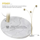 HOMCOM Steel 3-Branch Floor Lamp Gold