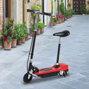 HOMCOM Kids Foldable E-Scooter W/Brake Kickstand for 7-12 Years Old -Red