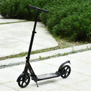 ALPINE SPIRIT Black Foldable Kick Scooter, Adjustable Height, 94L x 38W x 90-105Hcm