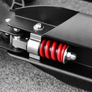 HOMCOM Foldable Kick Scooter w/ Adjustable Handlebar, Rear Brake, 20cm Big Solid Wheels and Shock Absorption System, Lightweight Portable Push Scooter for 14+ Teens Adult Kids Rear-fender