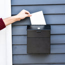 Steel Lockable Letter Box w/ Compartments Black