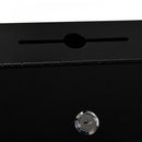 Steel Lockable Letter Box w/ Compartments Black