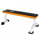 Fitness Flat Bench-Black/Orange