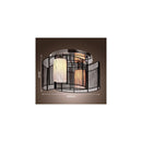 HOMCOM Chandelier  40x25H cm  Chrome/Fabric-Black