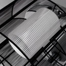 HOMCOM Chandelier  40x25H cm  Chrome/Fabric-Black