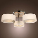 HOMCOM 3 Lights Acrylic Lamp Light Indoor Pendant Chandelier Flush Mount Office Living Room Bedroom-White