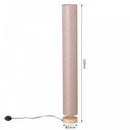 HOMCOM 120H cm Wooden Base Floor Lamp W/Linen Fabric-Cream White |