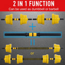 20KGS Dumbbell & Barbell  Adjustable Set Plate Bar Clamp Rod Home Gym Sports Area Exercise Ergonomic Fitness