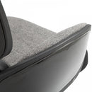 Vinsetto Padded Linen Ergonomic Home Office Chair w/ Wheels Grey