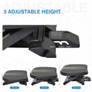 Adjustable Under-Desk Footrest Height Angle Tilt Anti-Slip Pads Thick Plastic Compact Circulation Posture Pressure Relief Home Work Comfort Health Black