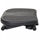 Adjustable Under-Desk Footrest Height Angle Tilt Anti-Slip Pads Thick Plastic Compact Circulation Posture Pressure Relief Home Work Comfort Health Black