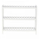 MDF 3-Tier Slatted Shoe Rack White