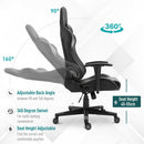 Vinsetto High Back Racing Gaming Chair Reclining 360-¦ Swivel Rocking Height Adjustable with Pillow and Build-in Lumbar Home Black PU Leather