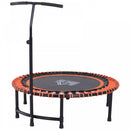 HOMCOM Mini Trampoline, ?114.3 x 122-138Hcm-Black/Orange