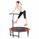 HOMCOM Mini Trampoline, ?114.3 x 122-138Hcm-Black/Orange
