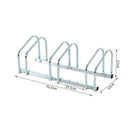 3-Bike Floor Bike Stand-Silver |