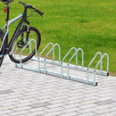 4-Bike Floor Bike Stand-Silver