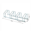 4-Bike Floor Bike Stand-Silver
