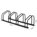 Bike Parking Rack, 95Lx33Wx27H cm, Steel-Black