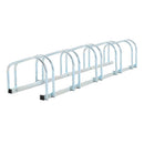 Bike Floor Parking Rack Bicycle Cycle Locking Stand Storage Holder Steel For 5 Bikes