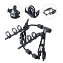 Outsunny 3 Bike Rear Hitch Mount Carry Rack Car Truck Carrier Bicycle Mountain Universal Fitting w/ Fix Strap Black