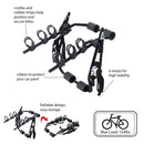 Outsunny 3 Bike Rear Hitch Mount Carry Rack Car Truck Carrier Bicycle Mountain Universal Fitting w/ Fix Strap Black