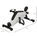 Magnetic Elliptical Trainers Pedal Trainer Under Desk Bike w/LCD Display and 8-Level Adjustable Resistance Home Office Trainer Fitness LCD