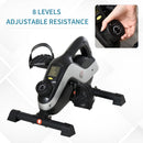 Mini Exercise Bike Under Desk Bike 8 Levels Magnetic Resistance Stationary Bike Leg Fitness w/ LCD Display