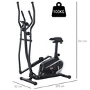 Magnetic Exercise Training Bike Stationary Bike w/ Flywheel & Digital Monitor