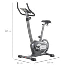 Indoor Magnetic Exercise Bike 10-Level Adjustable Magnetic Resistance Cardio Workout Cycling Bike Trainer, 16lbs Flywheel, LCD Display, and Adjustable Seat Height Grey Adjust Trainer
