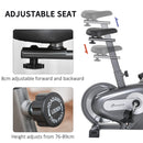 Indoor Magnetic Exercise Bike 10-Level Adjustable Magnetic Resistance Cardio Workout Cycling Bike Trainer, 16lbs Flywheel, LCD Display, and Adjustable Seat Height Grey Adjust Trainer