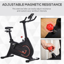 Magnetic Exercise Bike Adjustable Magnetic Resistance Cardio Workout Cycling Bike Trainer, 6kg Flywheel, LCD Display, and Adjustable Seat Height Black Indoor Trainer