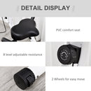 Indoor Magnetic Exercise Bike 8-Level Adjustable Magnetic Resistance Cardio Trainer Seat Height Adjustable Cycling Bike, w/ Desktop, 1.5kg Flywheel, LCD Display,  White Adjust Workout