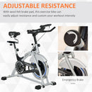 Indoor Cycling Bike Quiet Belt Drive Exercise Stationary, Flywheel Cardio Workout Bicycle , Comfortable Adjustable Seat & Handle with Elbow Pads, w/ LCD Monitor, Phone Holder, Bottle Holder Adjust