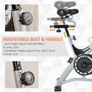 Indoor Cycling Bike Quiet Belt Drive Exercise Stationary, Flywheel Cardio Workout Bicycle , Comfortable Adjustable Seat & Handle with Elbow Pads, w/ LCD Monitor, Phone Holder, Bottle Holder Adjust