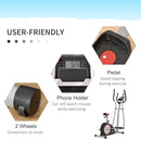 Elliptical Trainer Cardio Workout Exercise Bike Cross Trainer with 6KG Flywheel, Magnetic Resistance, LCD Digital Monitor, Great for Home Office Gym, Black Bike/