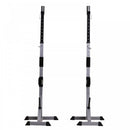 Steel Adjustable Heavy Duty Barbell Weight Lifting Bench Silver/Black