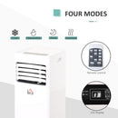 HOMCOM 7000BTU Portable ABS Air Conditioner w/ Remote Control White