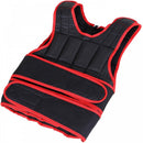 Outsunny 15kg Weight Vest Adjustable Exercise Workout w/ 36 Weights Padding Easy Use Cardio Running Fitness Black Red 15KGS Gym Training Loss