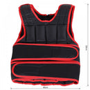 Outsunny 15kg Weight Vest Adjustable Exercise Workout w/ 36 Weights Padding Easy Use Cardio Running Fitness Black Red 15KGS Gym Training Loss